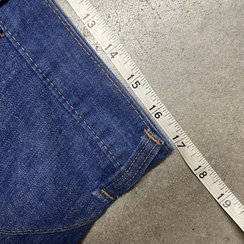 Vintage 70s Bell Bottom Jeans Hippie Wide Leg Dark Denim USA Made 34 X 32 - Picture 7 of 10