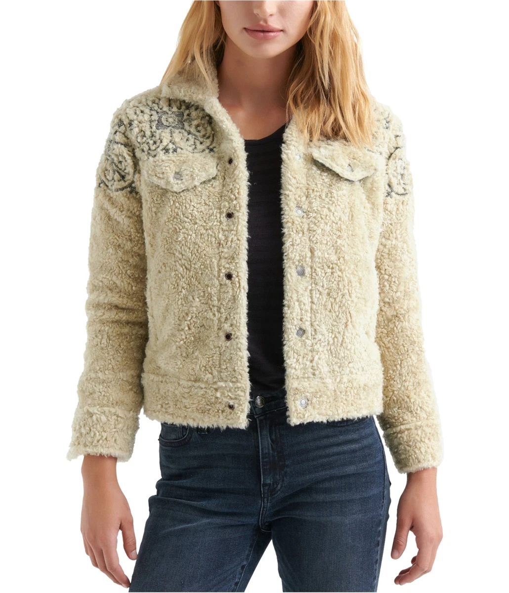 Lucky brand sherpa store jacket womens