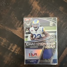 cam akers championship gear card with jersey patch out of 75 