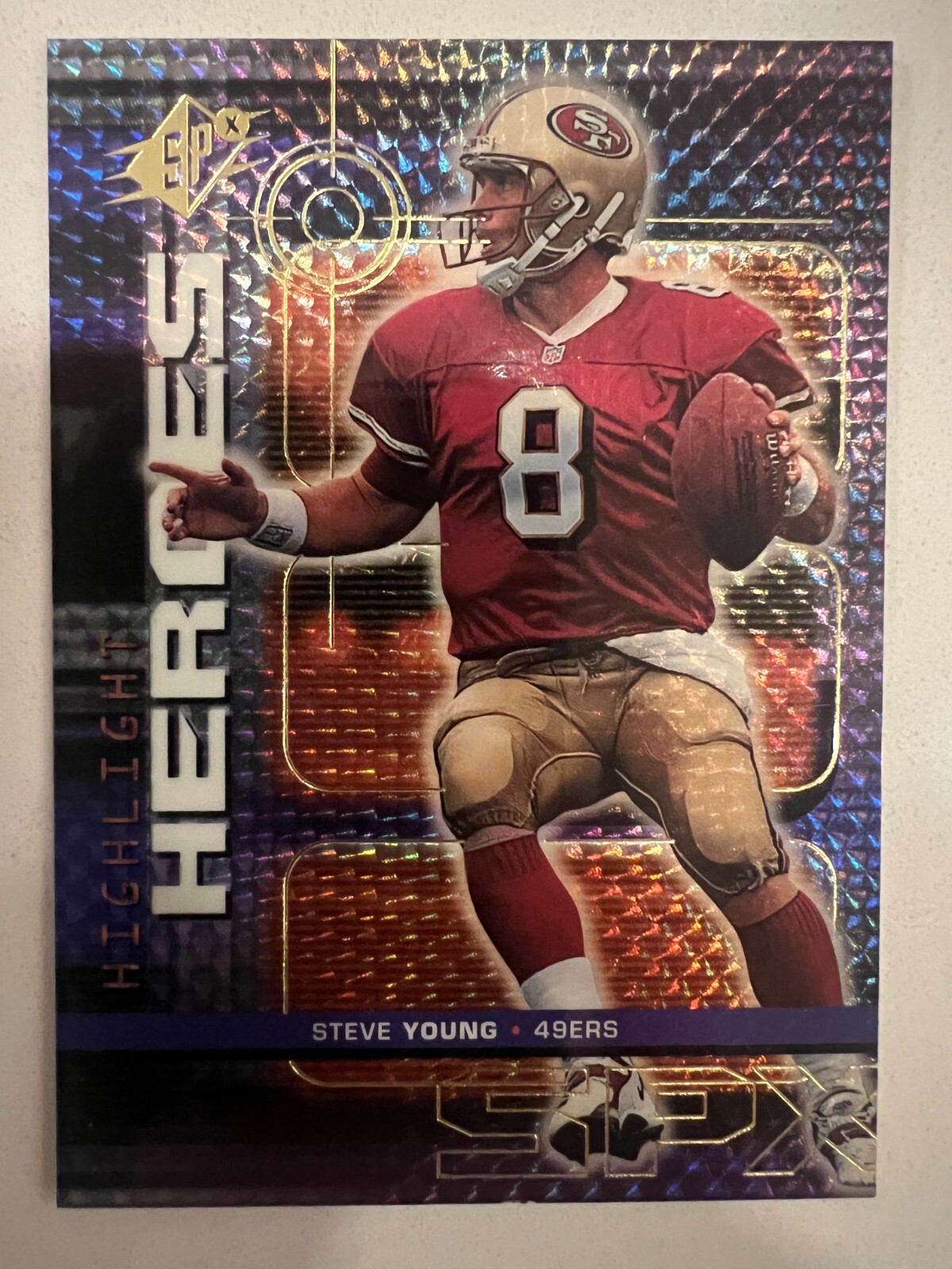 QTY: 1999 SPx Football - Steve Young ( 49ers ) Highlight Heroes #H8