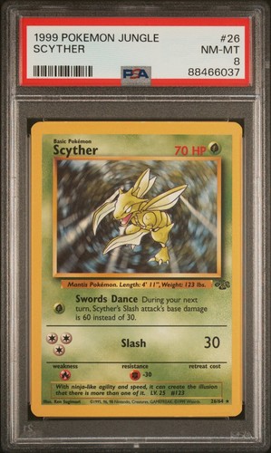 Scyther (Unlimited) graded PSA 8 for sale on eBay