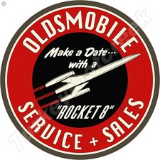 Oldsmobile Service Sales Round Metal Sign 2 Sizes To Choose From