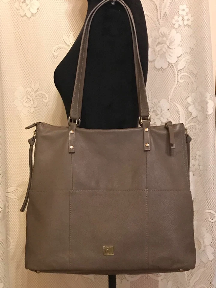 Bolsa tote/shopper/ombro Kooba couro pebbled bege Everette XLarge F17/35622 - Imagem 3 de 4