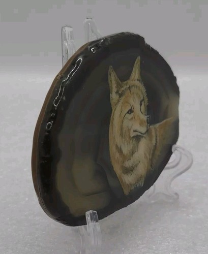 Vintage Wooden Lacquered "Wolf" Design Belt Buckle w/ Brass Hardware - 第 4/10 張圖片