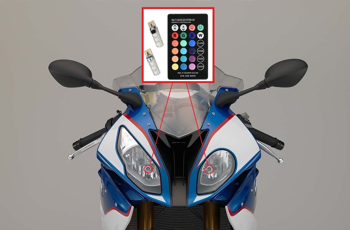 BMW s1000rr s1krr HP4 RGB headlight LED Pilot Park running lights