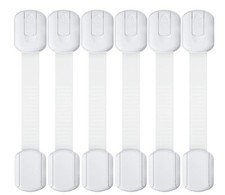 7.5" Child/Pet Adjustable Safety Locks, Drawer Toilet Cabinet Fridge 6/12 pack