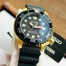 Citizen Eco-Drive BN0152-06E Promaster Diver Men's Watch Gold Tone Black Dial