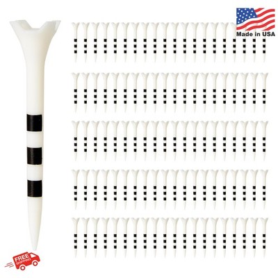 Amazon Basics Golf Tees with Height Marker System- Recycled Plastic Tees with 4-