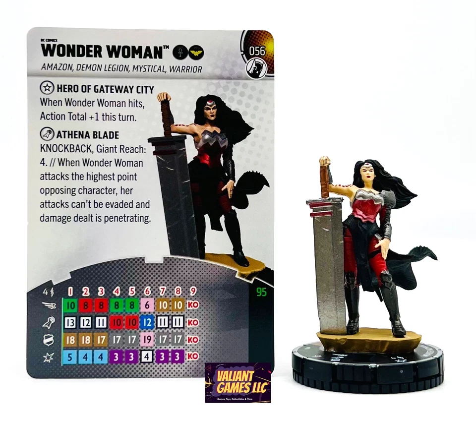 DC Heroclix Wonder Woman #056 w/ Card Fight For Gotham Set - Image 1 of 1