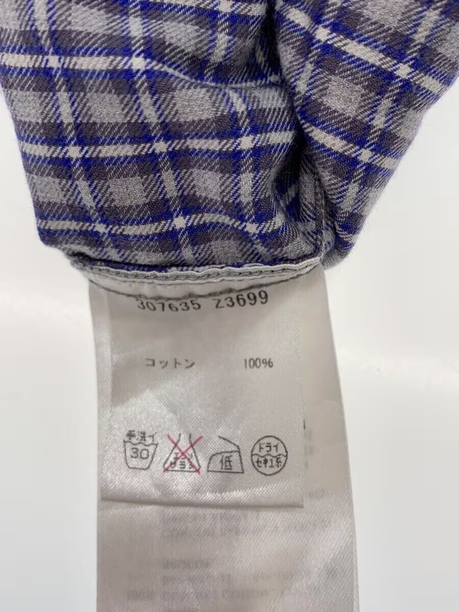 GUCCI Long Sleeve Shirt Cotton BLU Check 307635Z3699 thumbnail 5