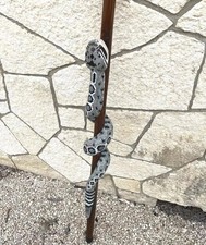 Hand carved snake design wooden walking stick for men women walking cane gift Q7