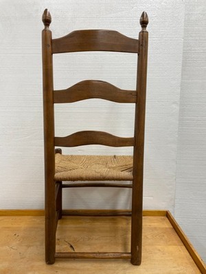 Antique Ladderback Rush Seat Chair Early 1800's southern PA | eBay