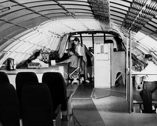 HOWARD HUGHES AND STAFF ABOARD SPRUCE GOOSE PHOTOGRAPH PHOTO PRINT