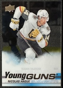 2019-20 Upper Deck Series 2 Nicolas Hague 489 Young Guns Clear Cut