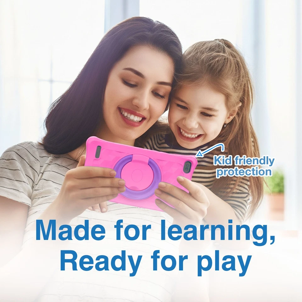 Laser 7-inch Android 15 Tablet 4GB 64GB with Pink Protective Case - Image 2 of 4