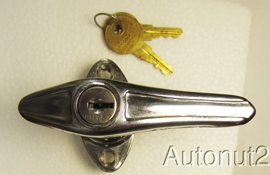 Manija de puerta de bloqueo 1926 1927 1928 1929 1930 Dodge Chevrolet Ford Buick Plymouth Foto 3 de 4