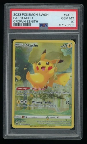 2023 Pokemon Sword and Shield Crown Zenith Fa / Pikachu #GG30 PSA 10 Gem Mint