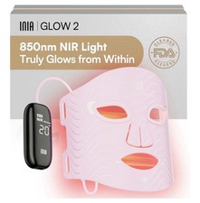 INIA Red Light Therapy Mask 4 Light Modes 850nm NIR Red Blue LED Face Mask