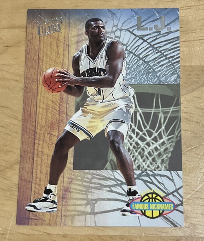 1993-94 Fleer Ultra Famous Nicknames Larry Johnson #6 Charlotte Hornets