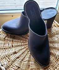 DONALD J PLINER Darm Brown Sport Nappa Mules Size 8.5 M EUC 235 Gorgeous