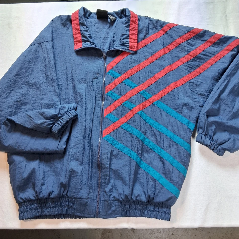 Vintage Athletic Windbreaker Jacket Medium Full Zip Retro Rad Ski Snowboard Golf - Image 2 of 4