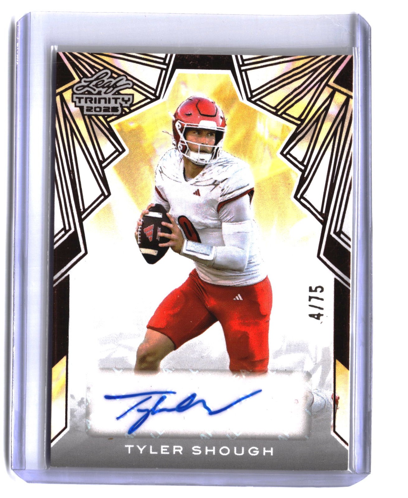 2025 Leaf Trinity #BA-TS2 Tyler Shough Base Auto Bronze #/75