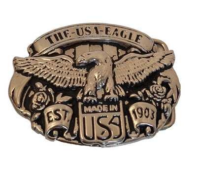 Vintage Buckle Gürtelschnalle Gürtelschließe American Eagle super Zustand