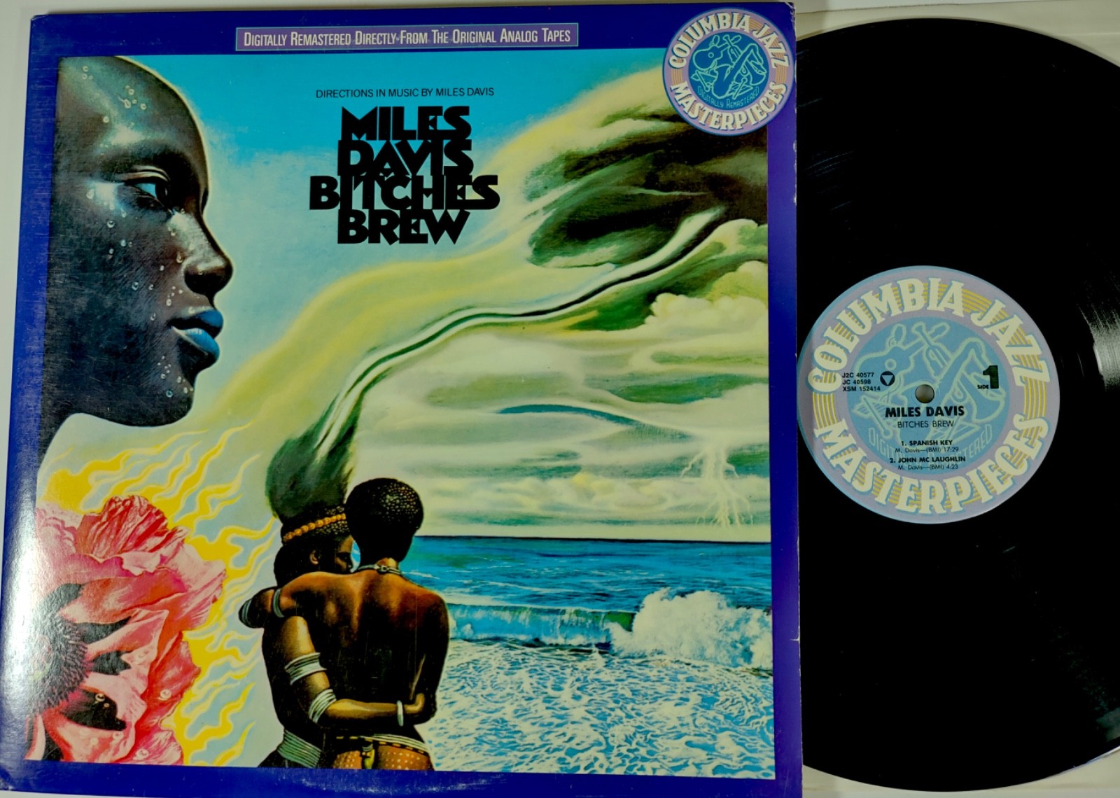Miles Davis Bitches Brew 2 LPs Columbia Jazz Masterpieces Reissue Remastered p