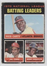 1971 Topps League Leaders Rico Carty Joe Torre Manny Sanguillen #62 HOF 04rb