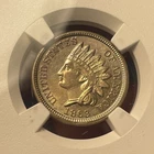 (#102370) Indian Head Cent:  1863.  AU 58.  Blazing. looks unc.   (see video!)
