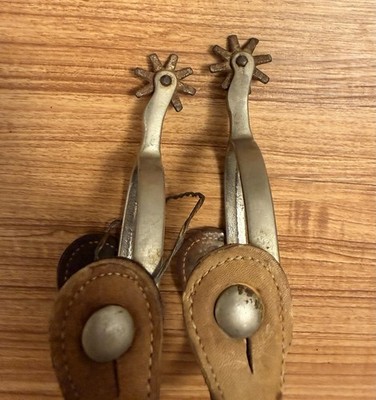 Set of Antique North And Judd / Anchor Brand 8 Point Western Spurs Cowboy Ranch