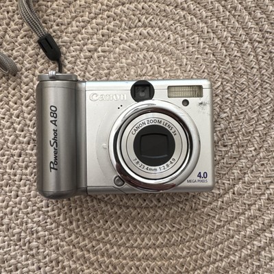 Canon PowerShot A80 4.0MP Flip Screen Digital Camera Silver parts