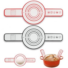 Silicone Bread Sling for Dutch Oven Baking Mat With Sling, Red+Black