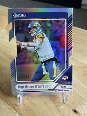 2024-25 Panini Donruss Matthew Stafford Press Proof Die Cut /75
