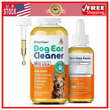 Ear Clear, Natural Dog Ear Cleaner and Infection Treatment for Dogs, Dog Drops