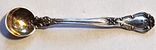 GORHAM CHANTILLY STERLING SILVER SALT SPOON GOLD WASH BOWL