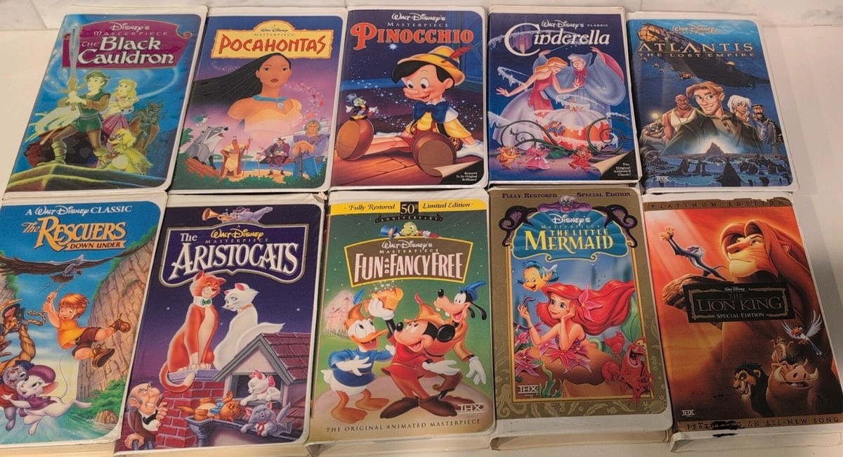Disney VHS Movies Classic & Masterpiece Collection Walt Disney