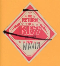 Kiss "The Return of Kiss" Vintage Satin Cloth Backstage Pass - 1979 Dynasty Tour