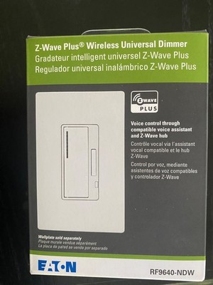 NEW SEALED Eaton Smart Home Z-Wave Plus Universal Dimmer RF9643-NDW