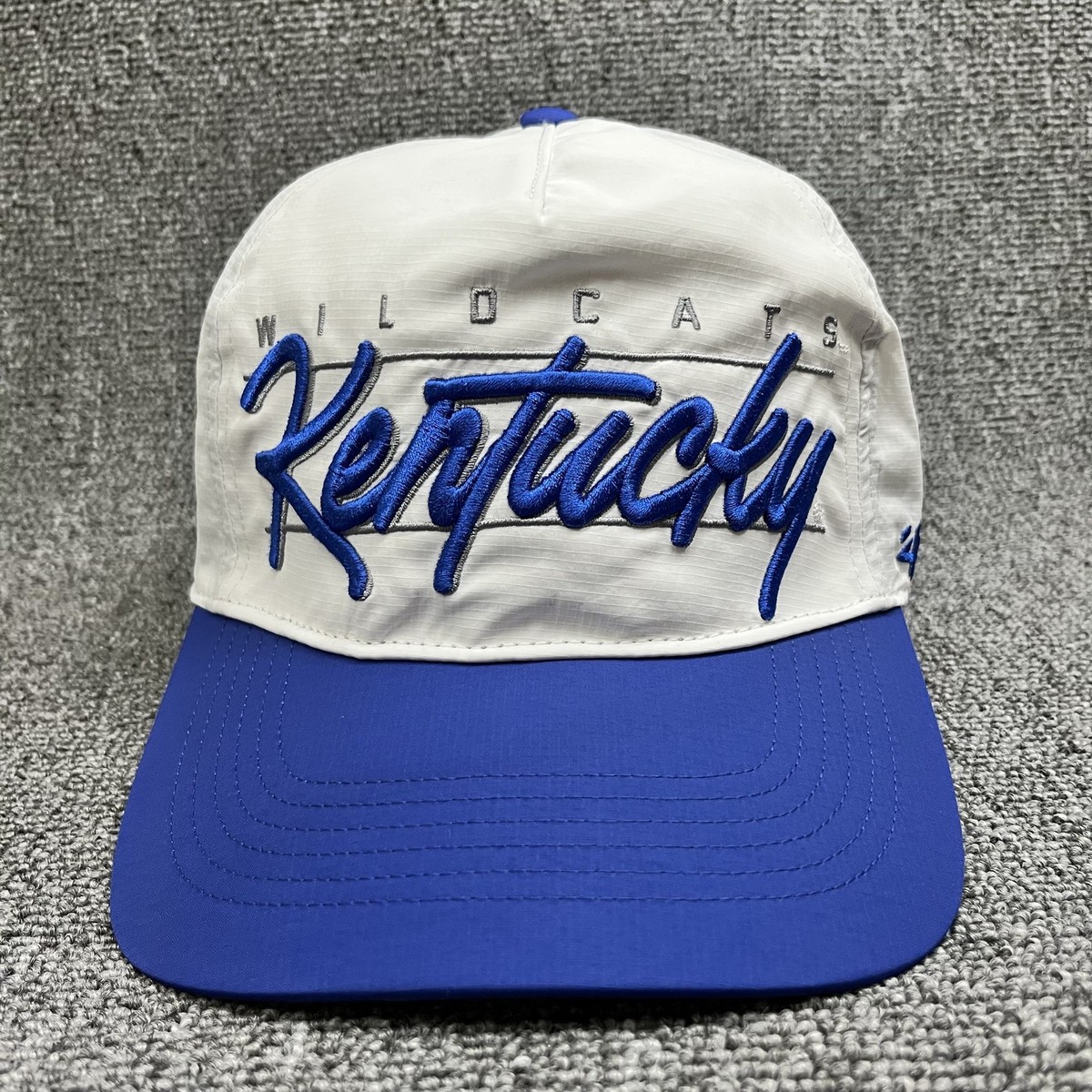 Kentucky Wildcats '47 Brand Hitch Snapback Hat White Ripstop Blue Curved Brim