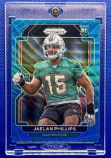 Jaelan Phillips 2021 Panini Prizm Blue Wave Rookie RC #377 /199 Dolphins SP