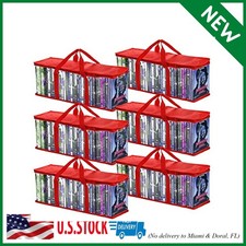 6 Pack DVD Storage Bags Hold up to 240 Dvds 40 Each Bag Water Resistant Holder