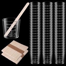 200 Packs 60ml/2oz Plastic Mixing Cups Disposable Graduated Cups Measuring Cu...