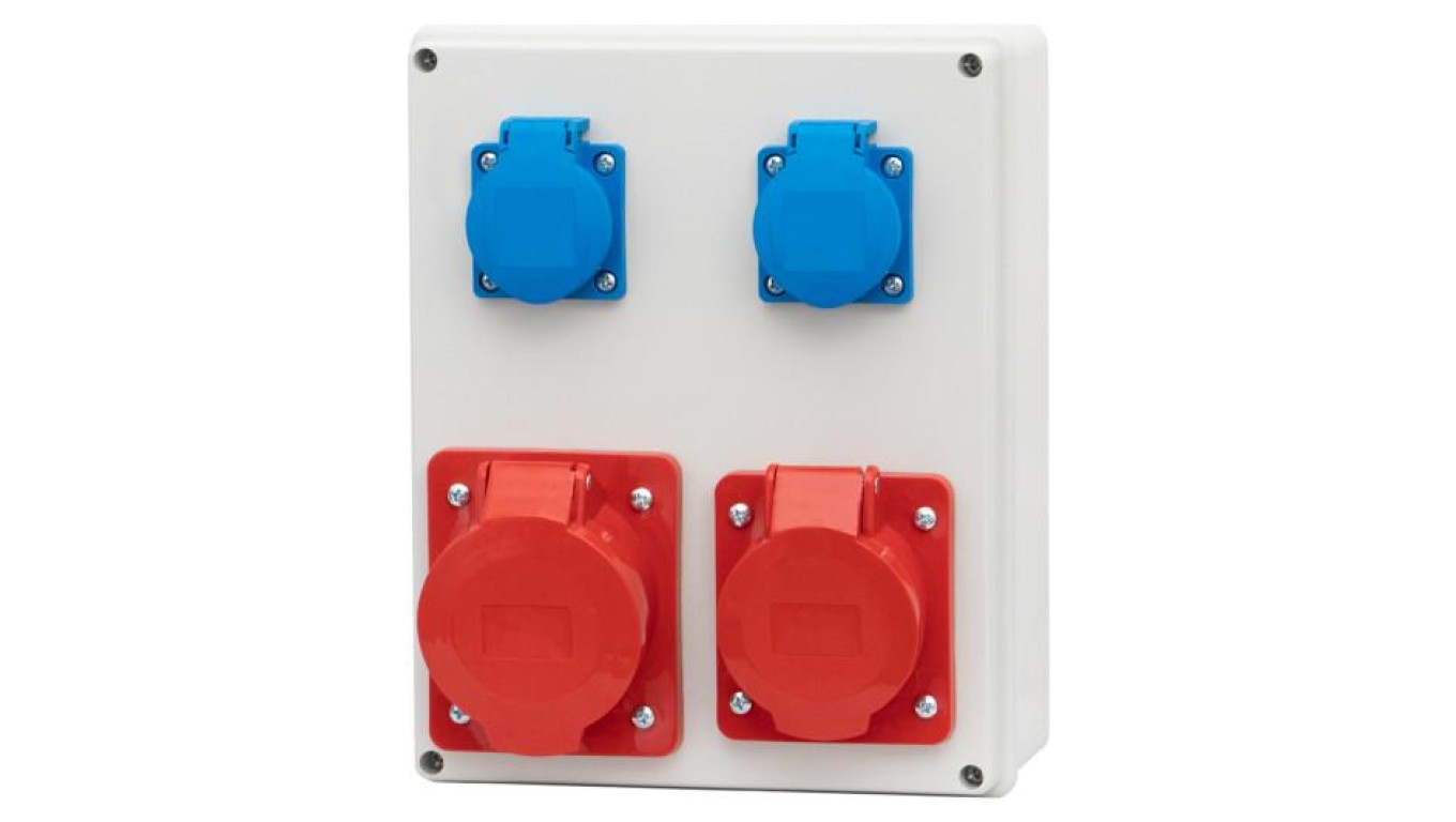 Distribution R-240 Sockets 16A 5p, 32A 5p, 2x230V F3.0097