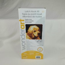 Wonderart Puppy Love Latch Hook Kit 12x12 Dog Rug Craft Set NEW