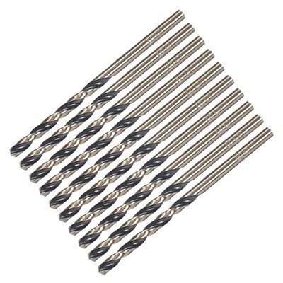 Reduced Stem Drill Tips Twists 3mm High Speed Steel with 3mm Stem 10pcs