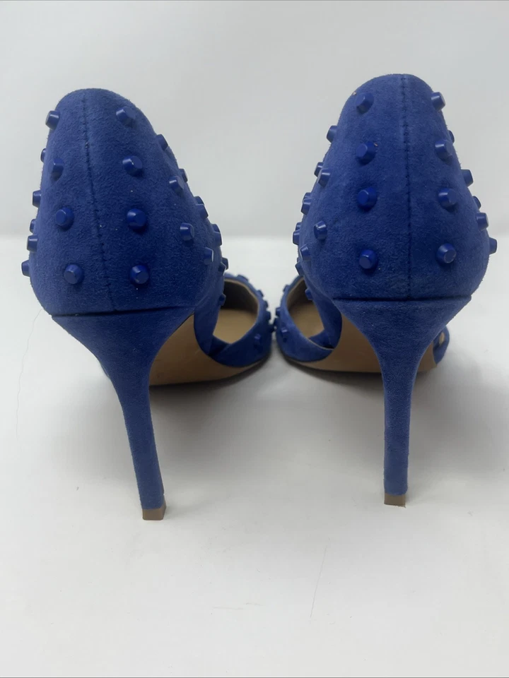 G.I.L.I Royal Blue Jillee Studded Suede Heels - Image 4 of 4