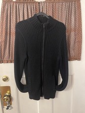 EXPRESS Men's Mock Neck Zip Up SweaterBlue Knit Size L