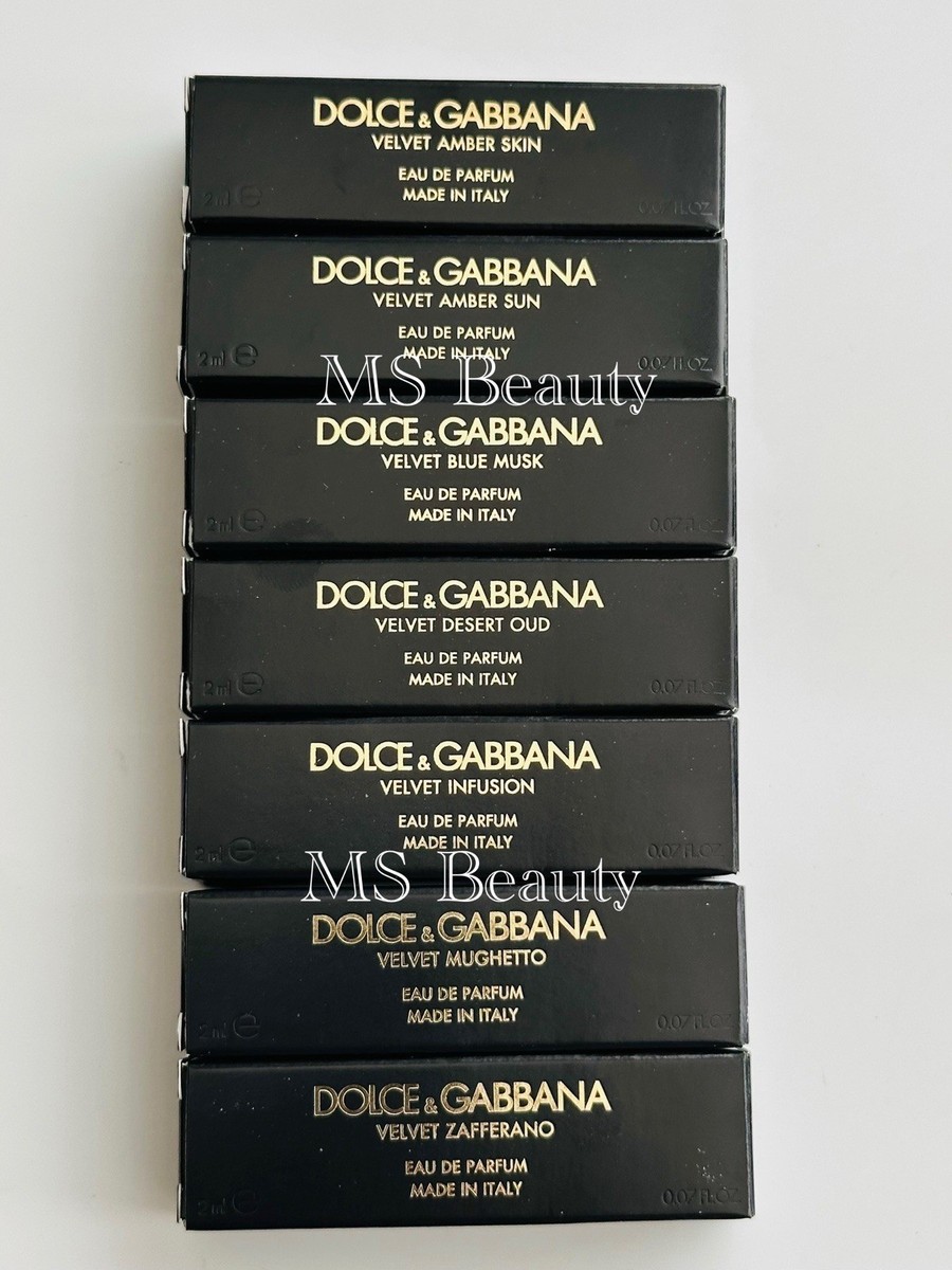 Dolce & Gabbana Velvet Collection Perfume Sample Size 2ml (7pcs