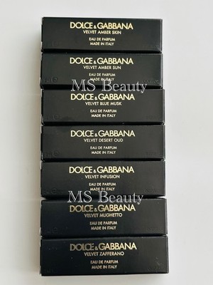 Dolce & Gabbana Velvet Collection Perfume Sample Size 2ml (7pcs